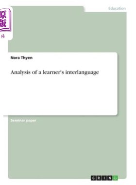 海外直订Analysis of a Learner's Interlanguage 学习者中介语分析