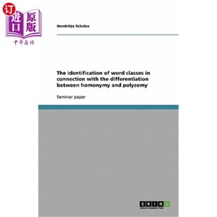 with identification 海外直订The the 与同音多义区分有关 word betwee 词类识 classes differentiation connection