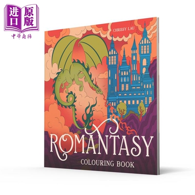 预售 浪漫奇幻涂色书 Romantasy Colouring Book 英文原版 Chrissy Lau 46幅填色场景 单面印刷 原创插画【中商原版】