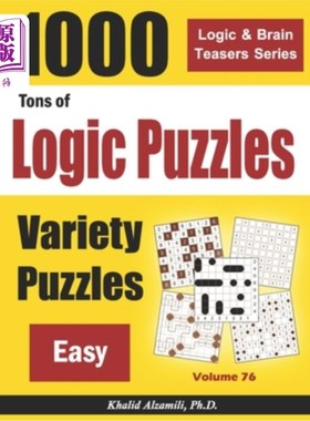 海外直订Tons of Logic Puzzles: 1000 Easy Variety Puzzles 大量的逻辑谜题:1000个简单的多样性谜题