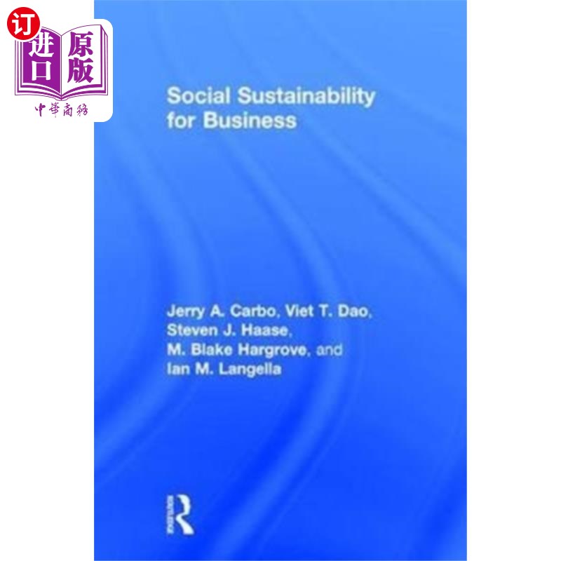 海外直订Social Sustainability for Business 企业的社会可持续性