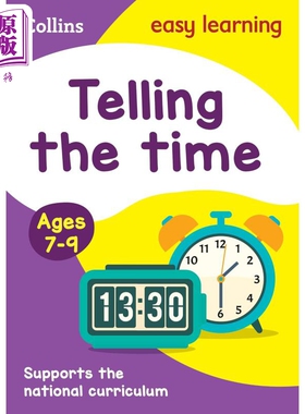 Telling The Time Ages 7-9  柯林斯易学儿童：读时 7-9岁  英文学习 英文原版 Collins 【中商原版】