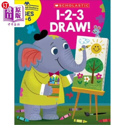 海外直订Little Skill Seekers: 1-2-3 Draw! Workbook 小技能寻求者：1-2-3平局！工作手册