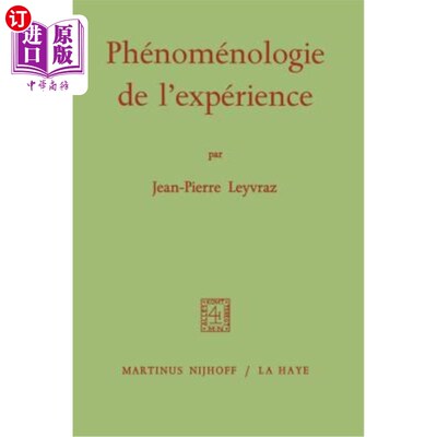 海外直订Phénoménologie de l'Expérience 经验现象学