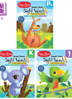 美国Evan-Moor 聪慧启蒙系列 高频词 Smart Start Sight Words Pre K 1 幼儿园小中大班 一年级 英文原版幼小衔接【中商原版】