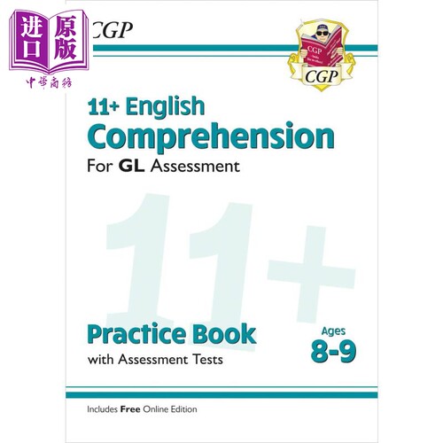 英国CGP 11+GL英语阅读理解练习册评估测试8-9岁附在线版English Comprehension Practice Book Assessment Tests【中商原版?