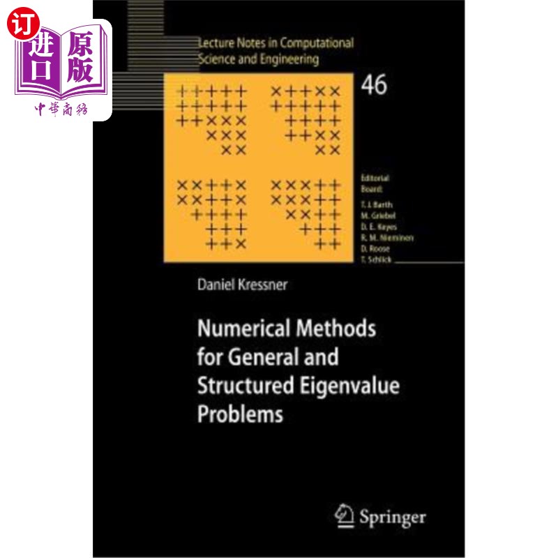 海外直订Numerical Methods for General and Structured Eigenvalue Problems 一般和结构化特征值问题的数值方法