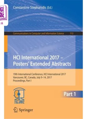 海外直订Hci International 2017 - Posters' Extended Abstracts: 19th International Confere Hci国际2017