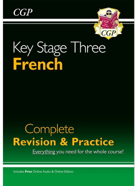 英国原版CGP教辅 New KS3 French Complete Revision Practice 带有免费在线音频 新 KS3 法语完整修订和练习【中商原版】