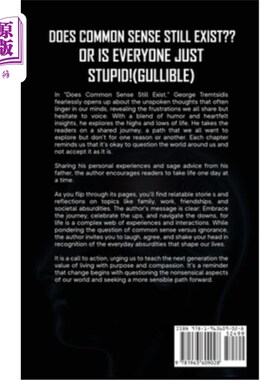 海外直订Does common sense still Exist OR IS EVERYONE just STUPID(Guilable) ! 常识还存在吗？还是每个人都很愚蠢？