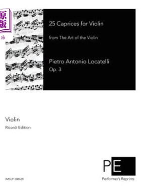 海外直订25 Caprices for Violin: from The Art of the Violin 小提琴的25个变数：来自小提琴艺术