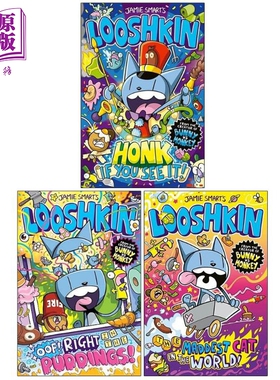疯猫的日常记录 LOOSHKIN Series Illustrated Comics 3 Books Collection Set 英文原版 儿童漫画故事 进口童书【中商原版】