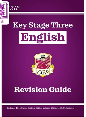 英国原版CGP教辅 KS3英语复习指南 含在线版 测验和知识整理表 KS3 English Revision Guide【中商原版】