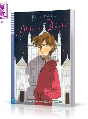 意大利语分级阅读读物 ELI Teen Readers Italian A2 L ombra di Dante 但丁的影子 含音频 意大利文原版【中商原版】