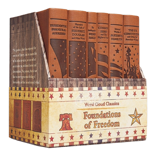 自由的基础 英文原版 Word Cloud Classics: Foundations Of Freedom Boxed Set  美国宪法 汉密尔顿 富兰克林自传【中商原版