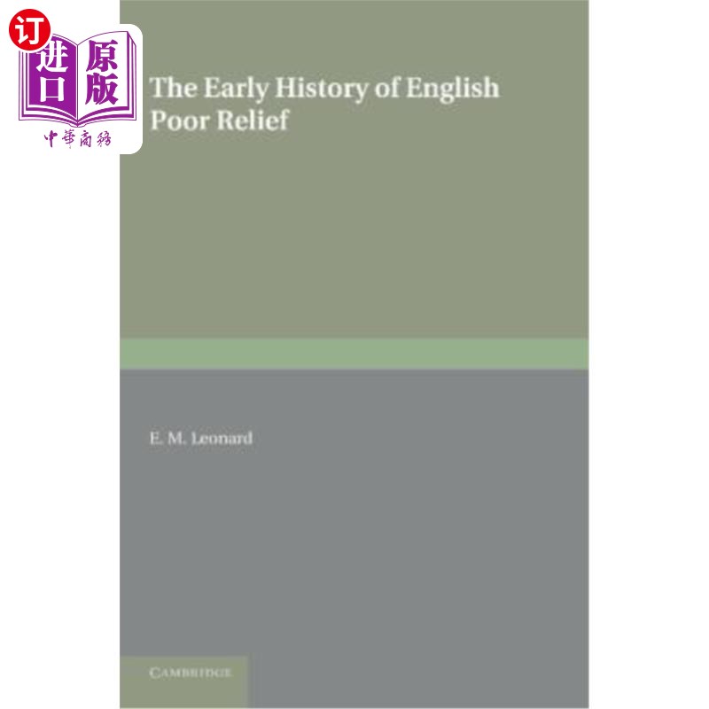 海外直订The Early History of English Poor Relief 英国穷人救济的早期历史