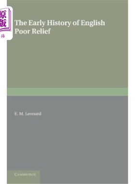 海外直订The Early History of English Poor Relief 英国穷人救济的早期历史