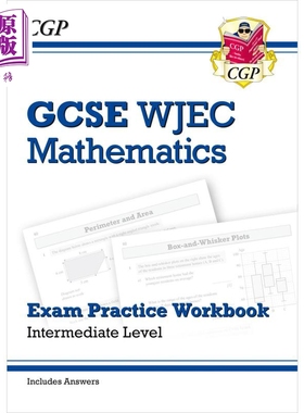英国原版CGP教辅 WJEC GCSE 数学考试练习手册中级包括答案​​WJEC GCSE Maths Exam Practice Workbook Intermed【中商原版】
