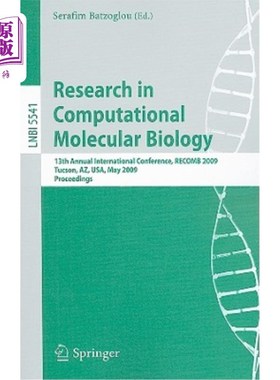 海外直订Research in Computational Molecular Biology: 13th Annual International Conferenc 计算分子生物学研究：第13届