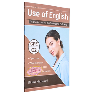 预售 Use of English Ten practice tests Cambridge C2 Proficiency 英语运用剑桥CPE考试C2等级10套模拟练习测试2020【中商原版?