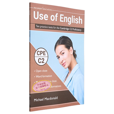 预售 Use of English Ten practice tests Cambridge C2 Proficiency 英语运用剑桥CPE考试C2等级10套模拟练习测试2020【中商原版?
