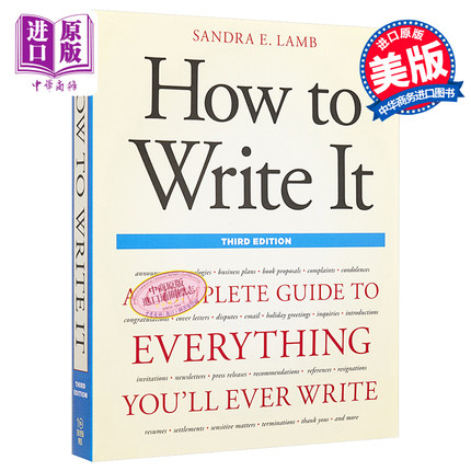 How to Write It 如何写作 第三版：完全写作指南【中商原版】