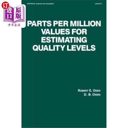海外直订Parts Per Million Values for Estimating Quality Levels 百万分之几用于估计质量水平