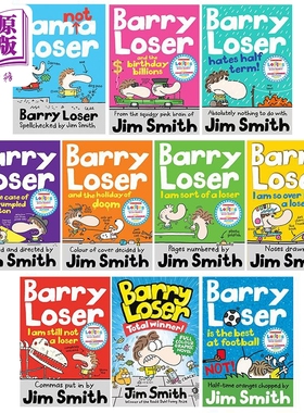 预售 The Barry Loser 倒霉蛋巴里10册套装英文原版 I am Not a Loser 儿童校园幽默漫画故事图画书 图像小说 进口图书【中商原版?