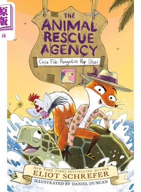 动物救援局2 穿山甲营救档案 The Animal Rescue Agency #2 Case File Pangolin Pop Star 英文原版 儿童章节故事【中商原版?