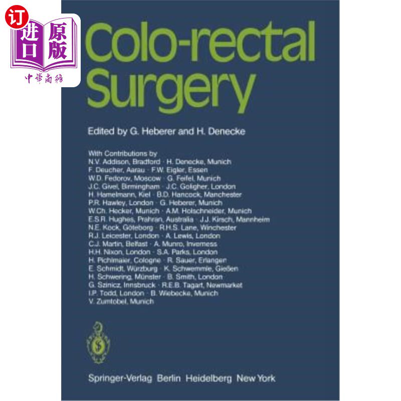 海外直订医药图书Colo-Rectal Surgery 结肠直肠手术
