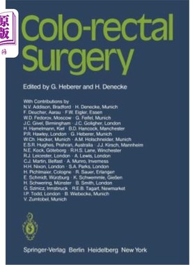海外直订医药图书Colo-Rectal Surgery 结肠直肠手术