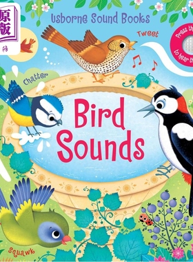 发声书 小鸟Bird Sounds英文原版 儿童纸板书 科学自然绘本动物知识图画书精品有声书亲子童书Usborne Sound Book【中商原版?