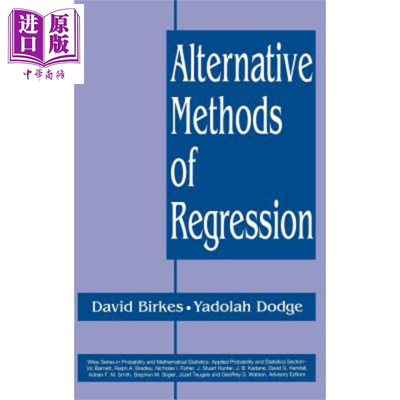 现货 回归的替代方法 Alternative Methods Of Regression 英文原版 David Birkes 中商原版