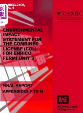 海外直订Environmental Impact Statement for the Combined License (COL) for Enrico Fermi U 恩里科费米3号机组联合许可