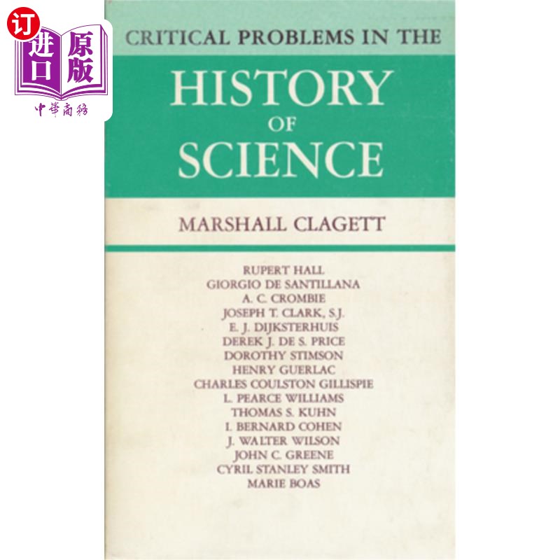 海外直订Critical Problems in the History of Science: Proceedings of the Institute for th 科学史上的关键问题:科学史