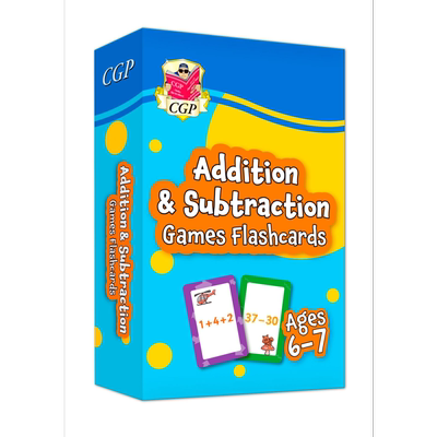 英国CGP原版 New Addition & Subtraction Games Flashcards for Ages 6-7 (Year 2) 适合6-7岁（2年级）的加法和减法游戏闪?