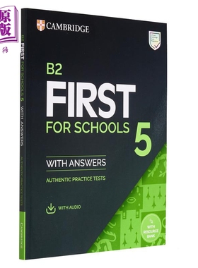 2023新版剑桥FCE校园版考试B2等级真题试卷5附答案音频和资源库B2 First for Schools 5 Students Book with Answ【中商原版?