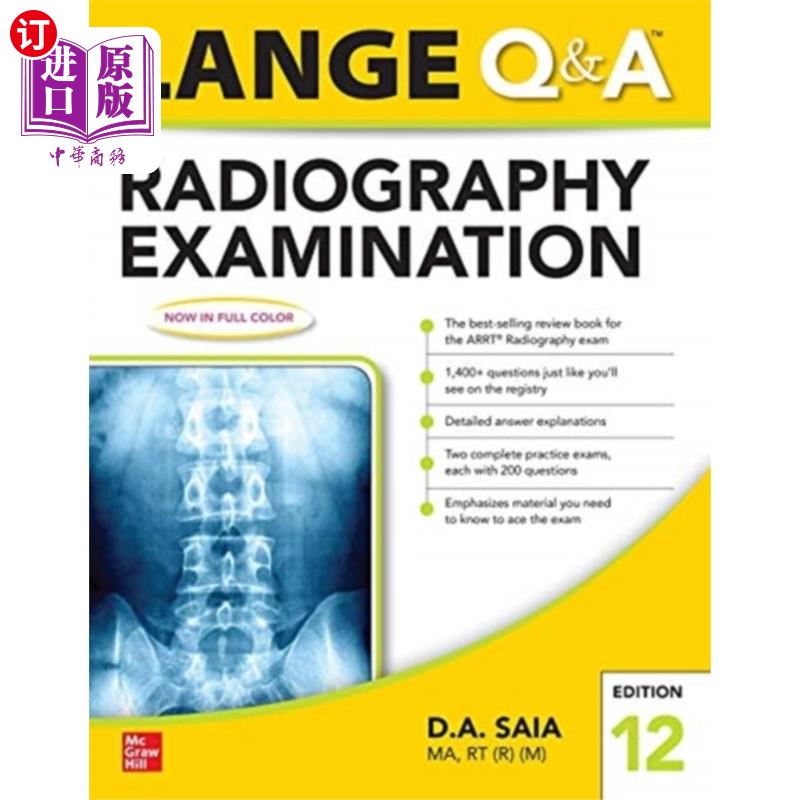 海外直订医药图书Lange Q & A Radiography Examination 12e 朗格放射学问答考试12e
