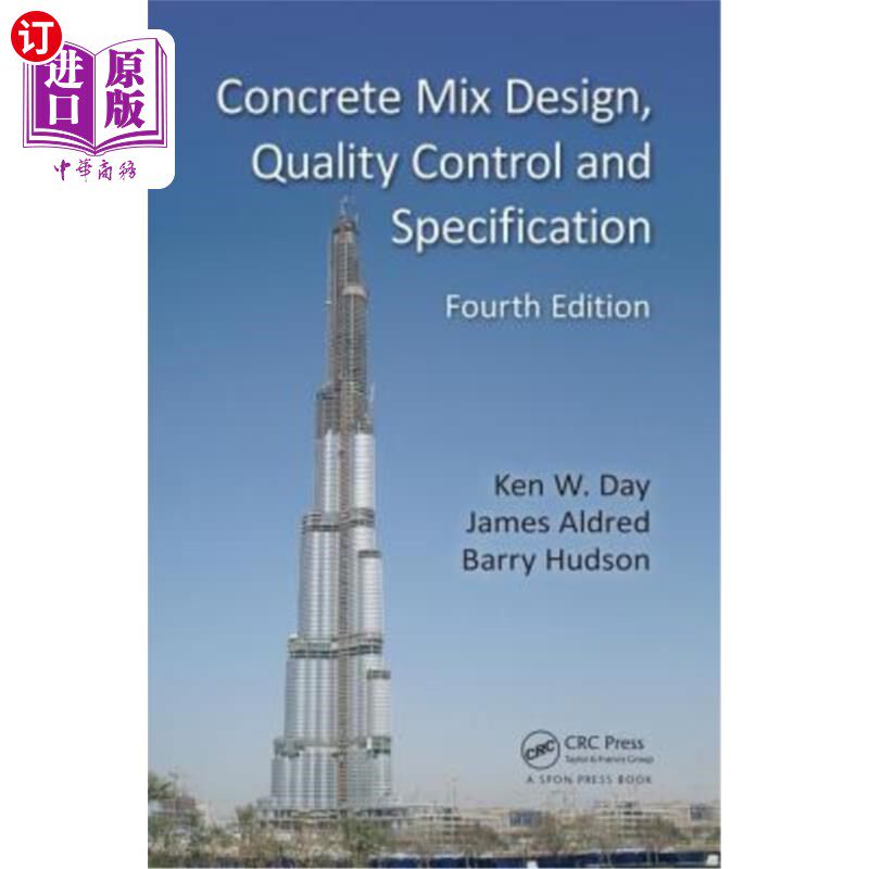 海外直订Concrete Mix Design, Quality Control and Specification 混凝土配合比设计、质量控制及规范