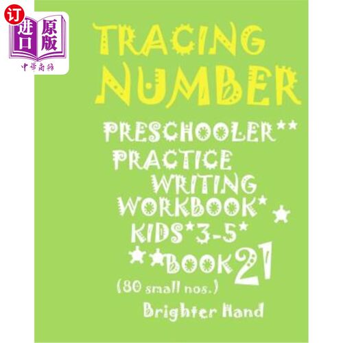 海外直订Tracing*numbers: PRESCHOOLERS*Practice WRITING*WORKBOOK, KIDS*AGES 3-5*: *TRACIN 追踪*数字：学龄前儿童*练习