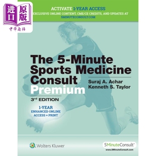 中商原版 英文原版 Sports Minute 第3版 Medicine 现货 5分钟运动医学咨询高阶版 PREMIUM Consult