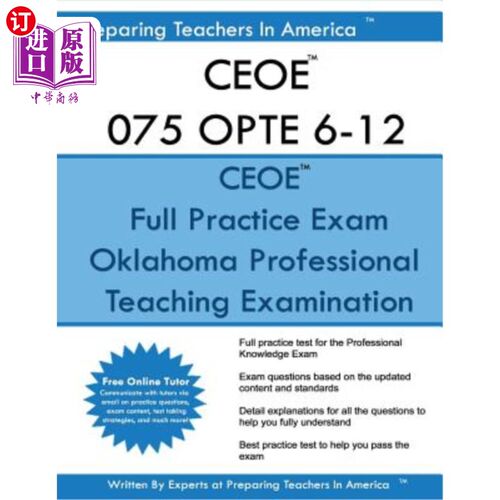海外直订CEOE 075 OPTE 6-12 Oklahoma Professional Teaching Examination: CEOE 075 OPTE Exa CEOE 075 O
