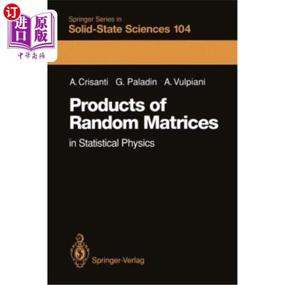 海外直订Products of Random Matrices: In Statistical Physics 随机矩阵的乘积：统计物理