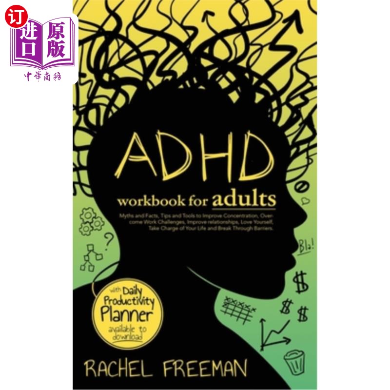 海外直订医药图书ADHD Workbook for Adults: Myths and Facts, Tips and Tools to Improve Concentrati 成人多动症练习册: