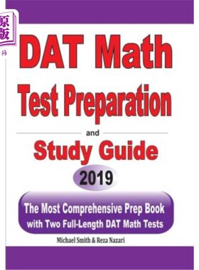 海外直订DAT Math Test Preparation and study guide: The Most Comprehensive Prep Book with DAT数学考试准备和学习指南