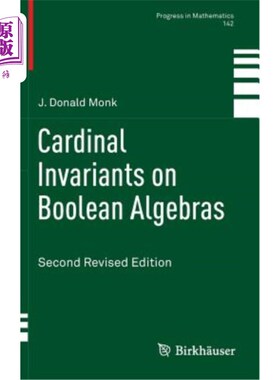 海外直订Cardinal Invariants on Boolean Algebras: Second Revised Edition 布尔代数的基数不变量：第二修订版
