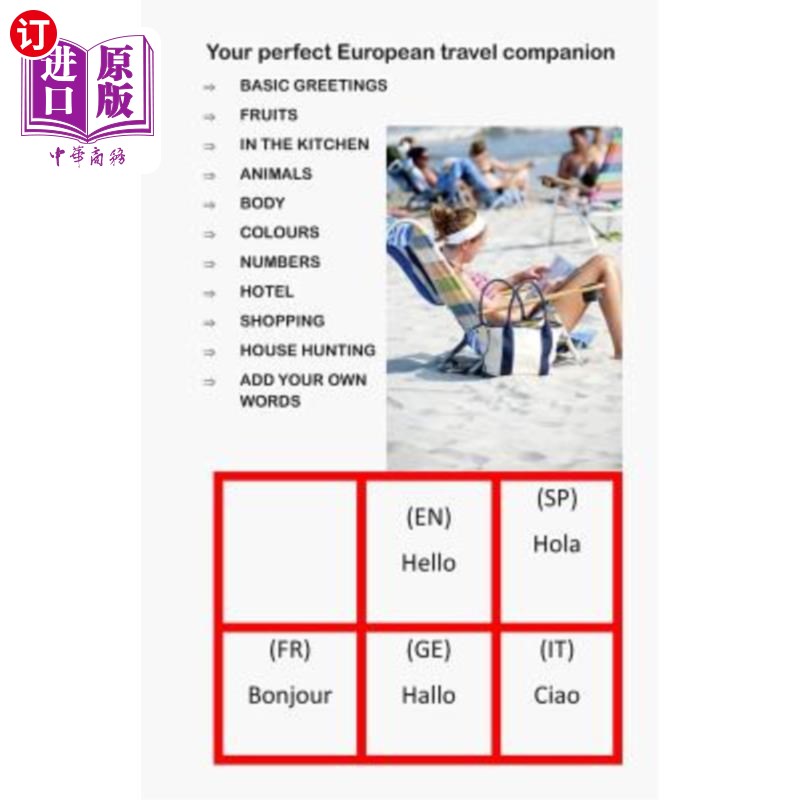 海外直订Languages 4 in 1: Your Perfect Companion While Travelling in Europe 语言4合1:您在欧洲旅行时的完美伴侣