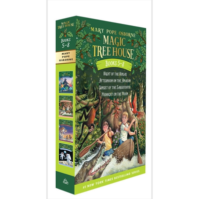 预售 Magic Tree House Volumes 神奇树屋卷5-8盒装 英文原版 进口原版 6岁到9岁 儿童章节桥梁书 小初文学 神奇树屋【中商原版】