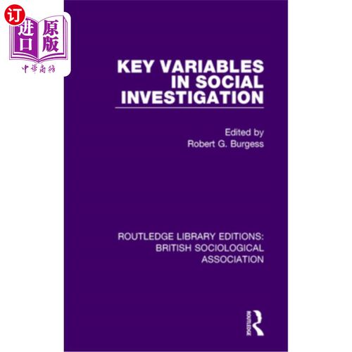 海外直订Key Variables in Social Investigation 社会调查中的关键变量