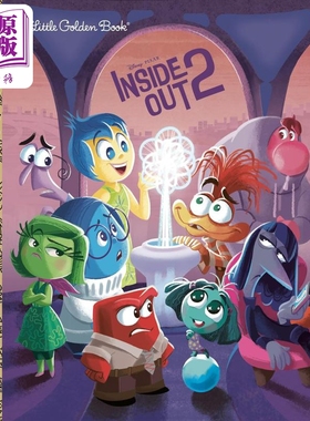 Disney Inside Out 2 迪士尼小金书 头脑特工队 2 英文原版进口图书 儿童故事绘本图画书皮克斯卡通动画电影Pixar【中商原版?